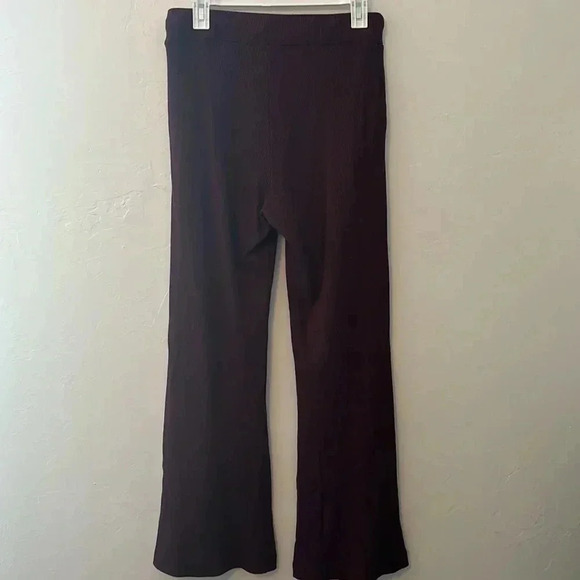 MONROW Brushed Rib Straight Sweat in Merlot - Picture 3 of 8